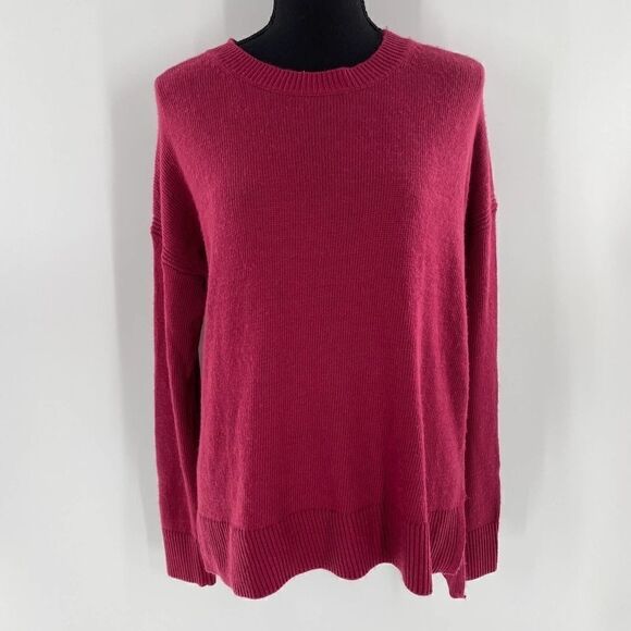 NWT Chelsea28 High/Low Crewneck Sweater Burgundy Berry Size XS - Picture 4 of 12